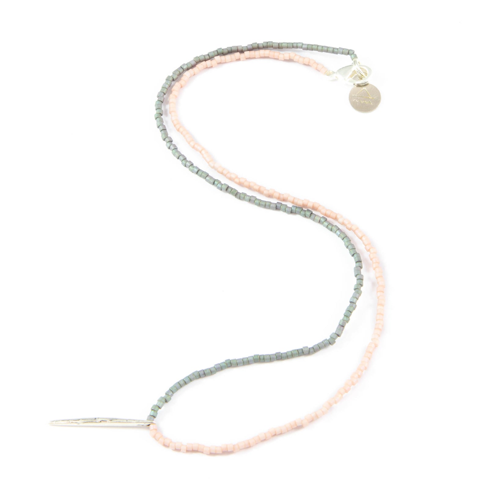 Denim & Coral Half N Half Spike in Silver