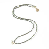 Denim Fish Tiny Charm Necklace in Silver