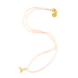 Coral Mermaid Tail Tiny Charm Necklace
