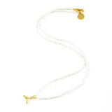 White Mermaid Tail Tiny Charm Necklace