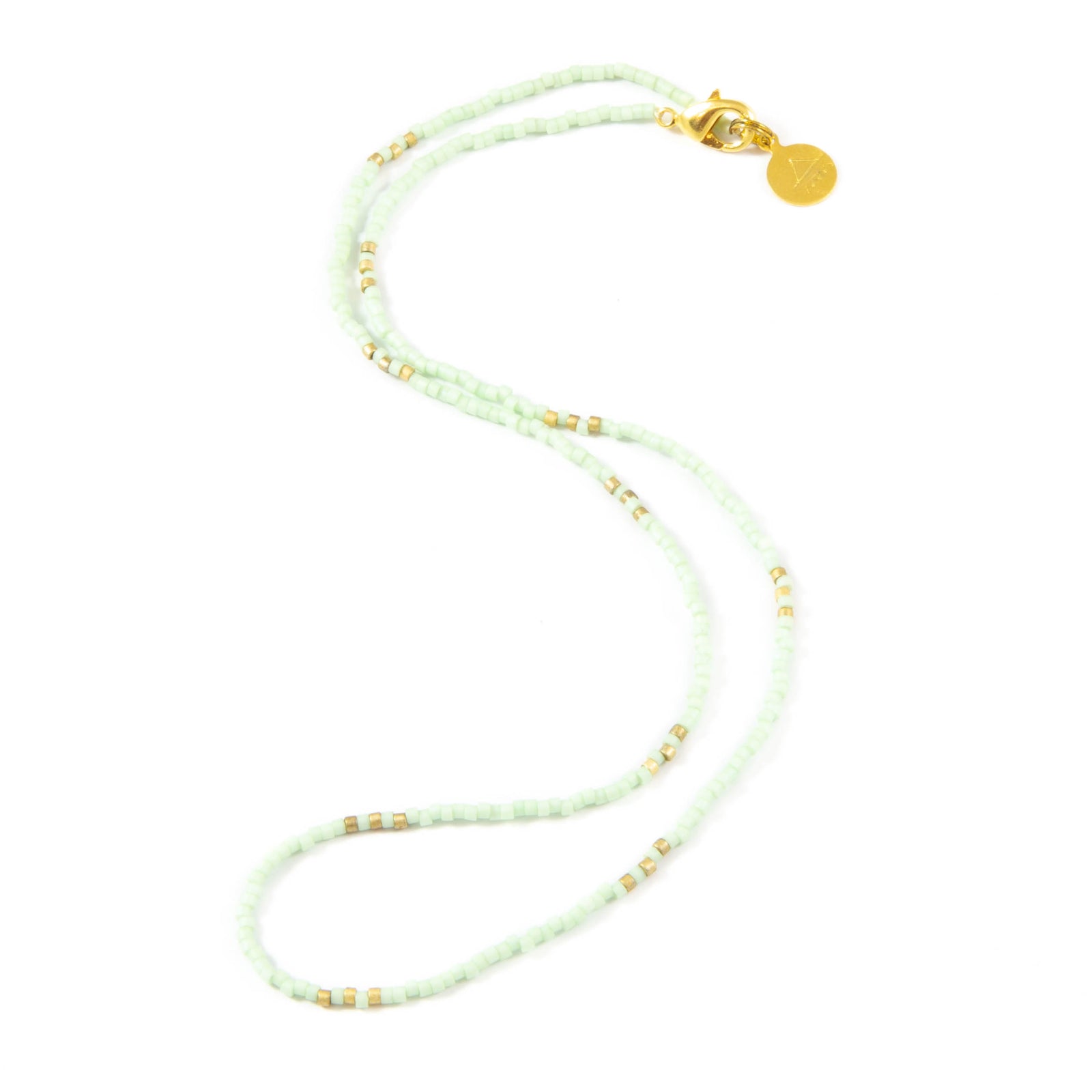 Soft Mint Simple Statements Necklace