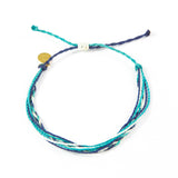 Navy & Teal Braided Education Bracelet