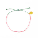 Pearl Pink & Ocean Blue Delicate Bead Bracelet