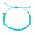 Teal Macua in Silver Anklet