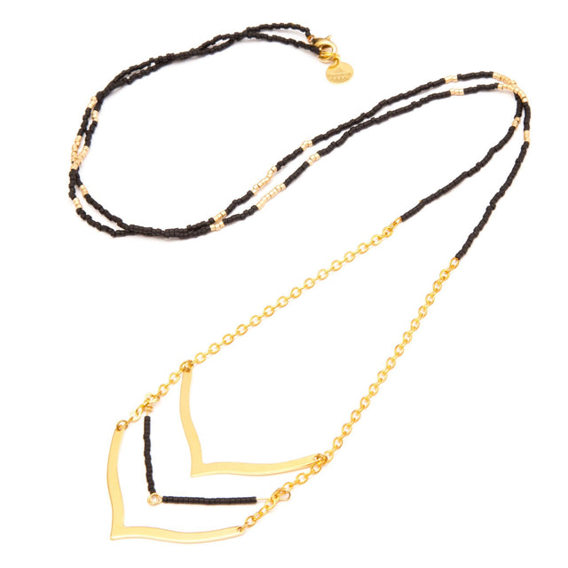Black Chevron Necklace