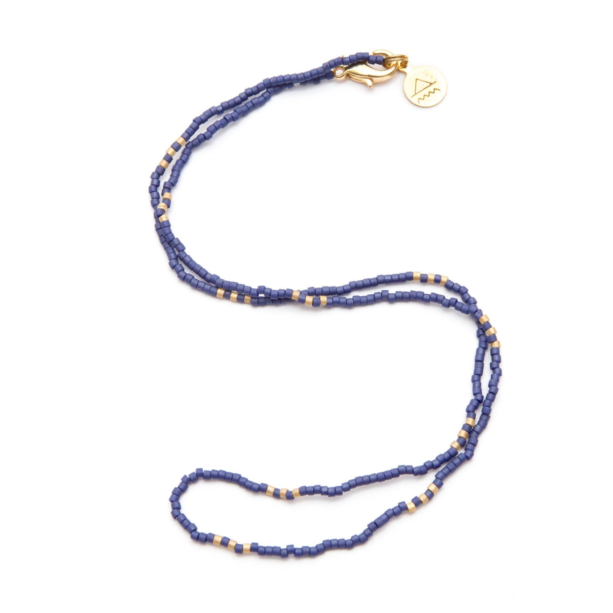 Navy Blue Simple Statements Necklace