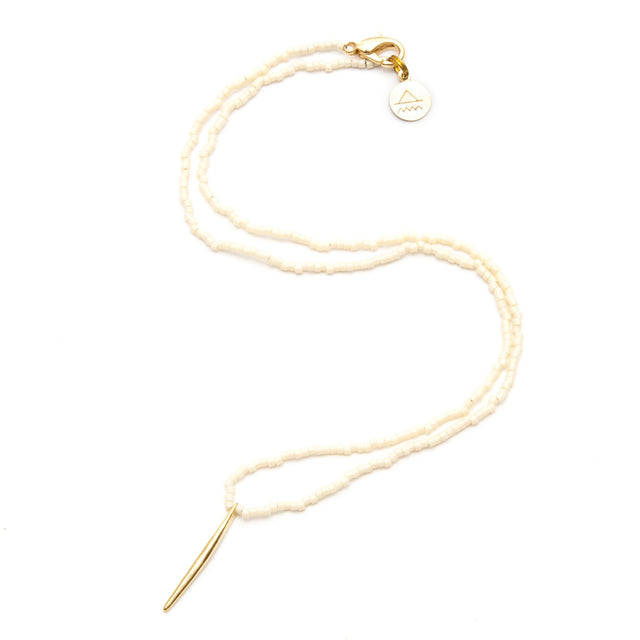 Cream Spike Necklace