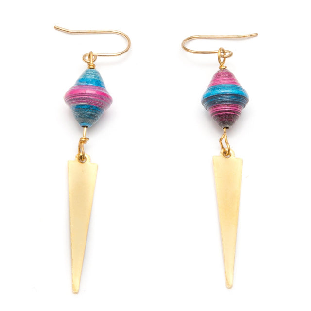 Large Paper Bead Earrings
