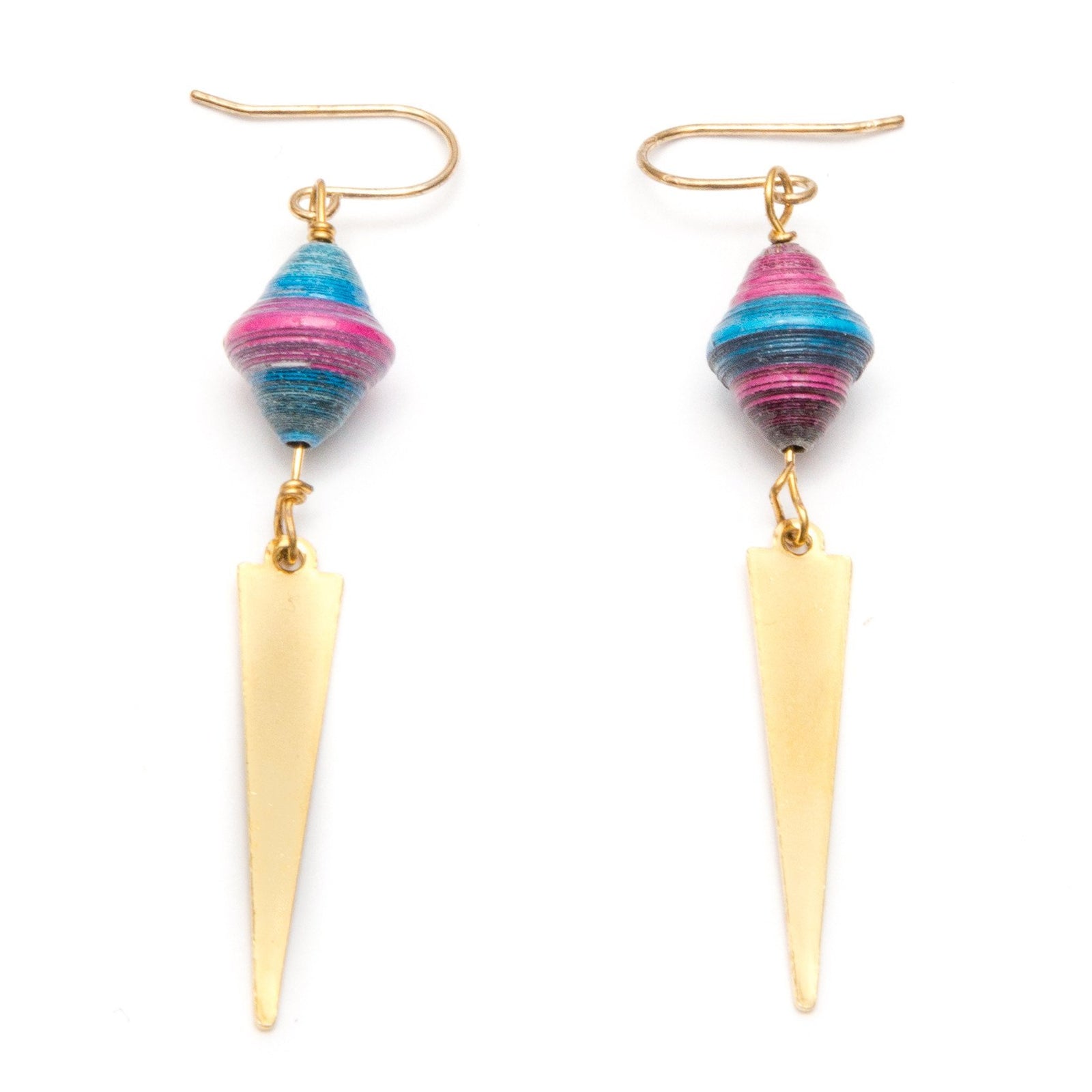 Large Paper Bead Earrings