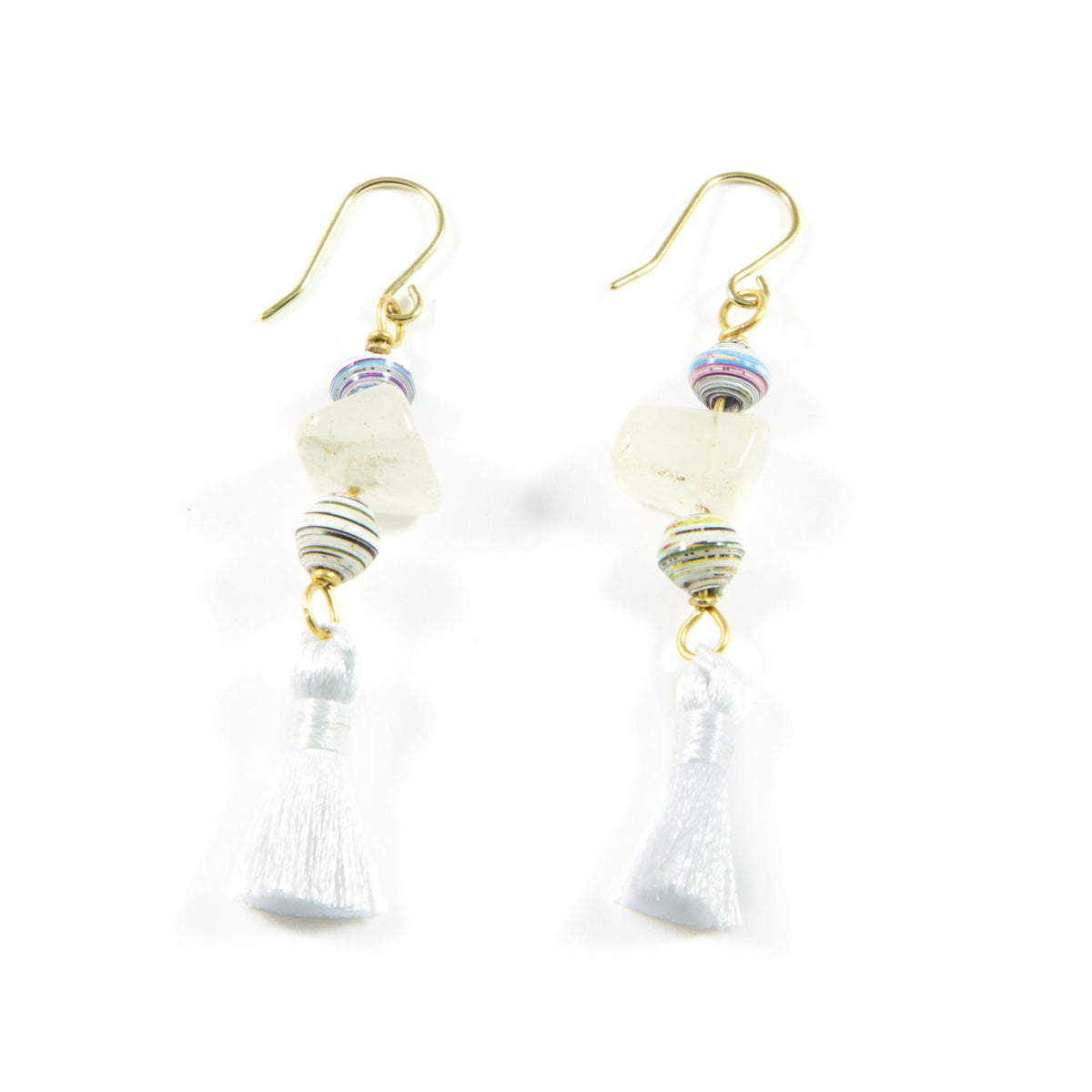 White Tassel Earring