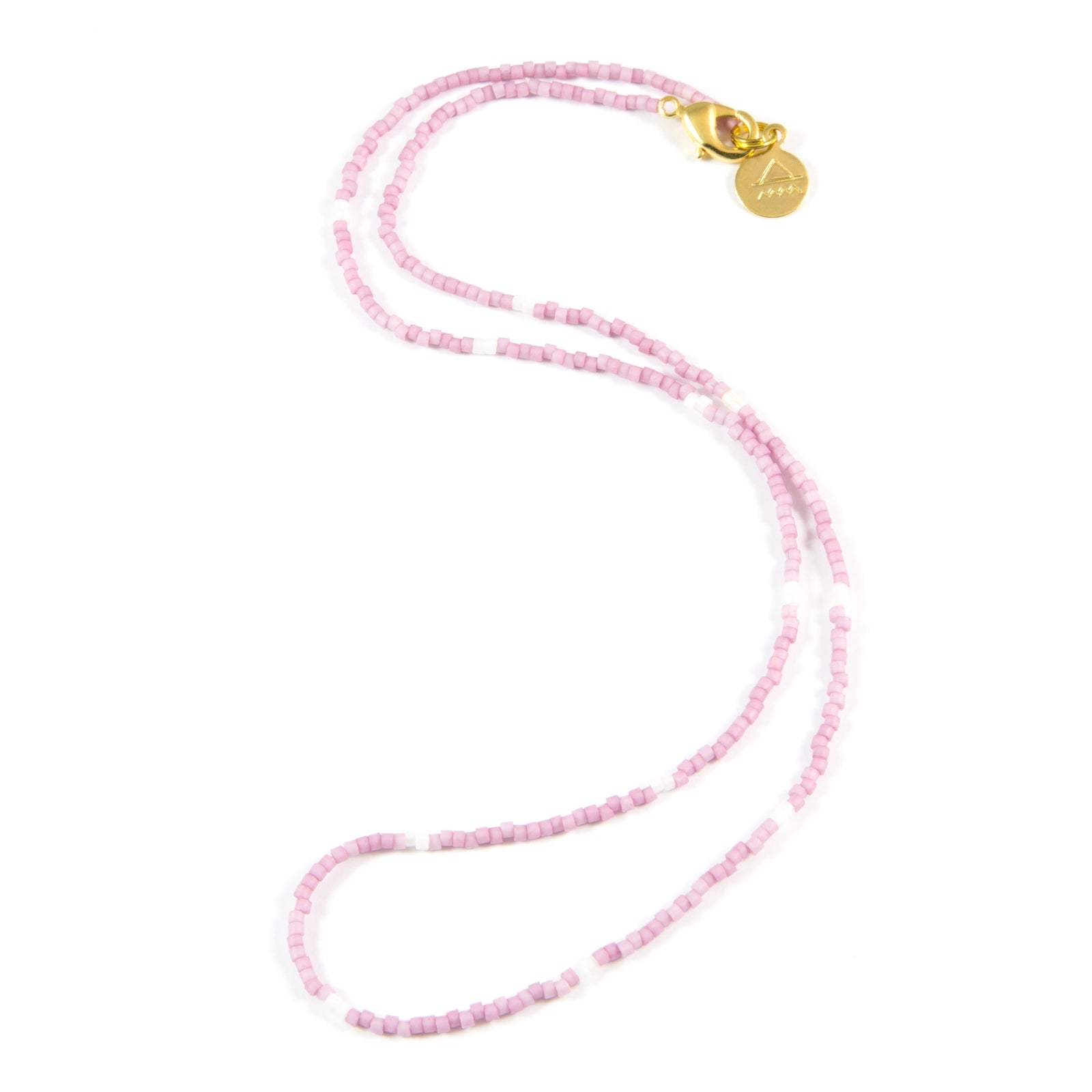 Plum w/ White Dot Necklace