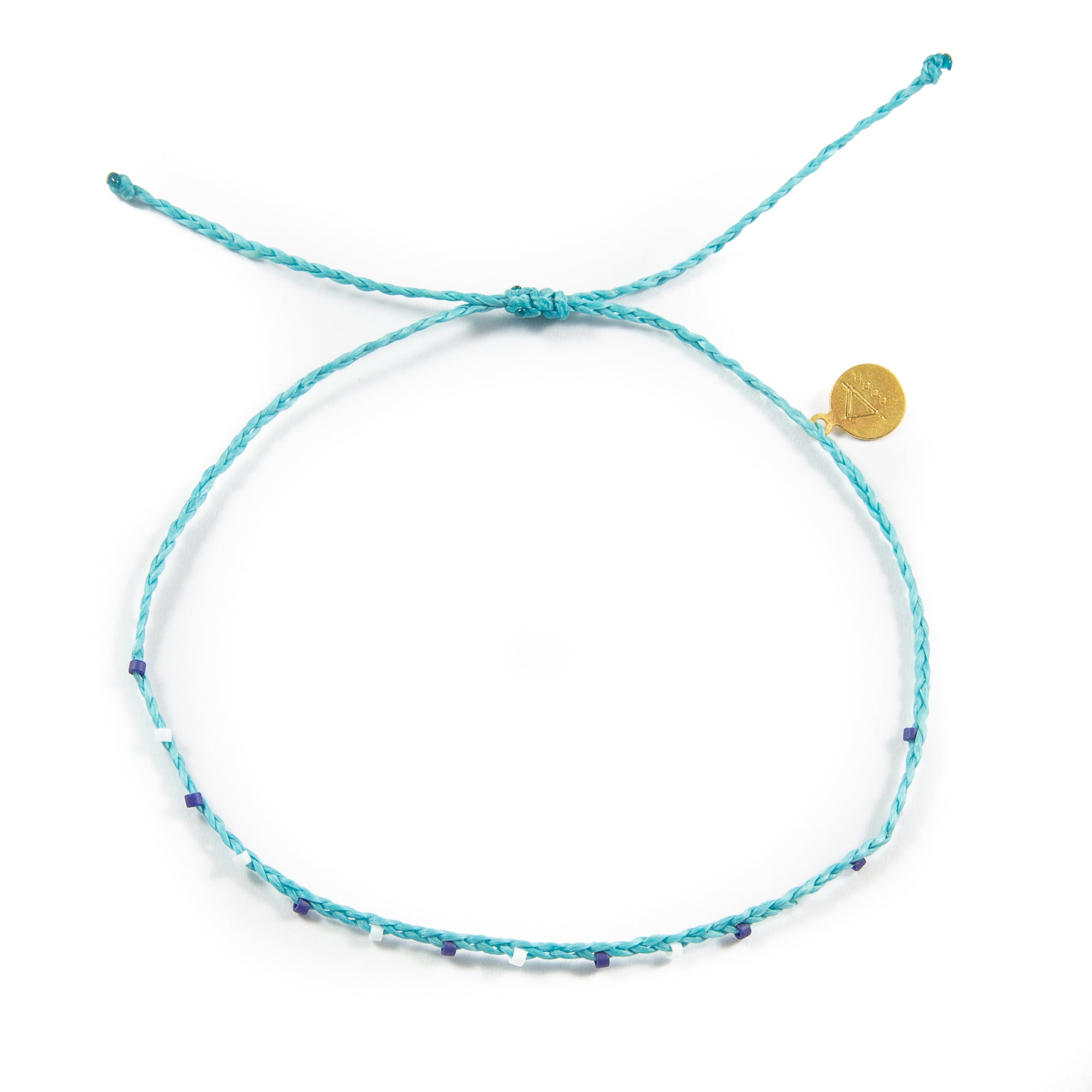 Teal Barely Beaded Anklet