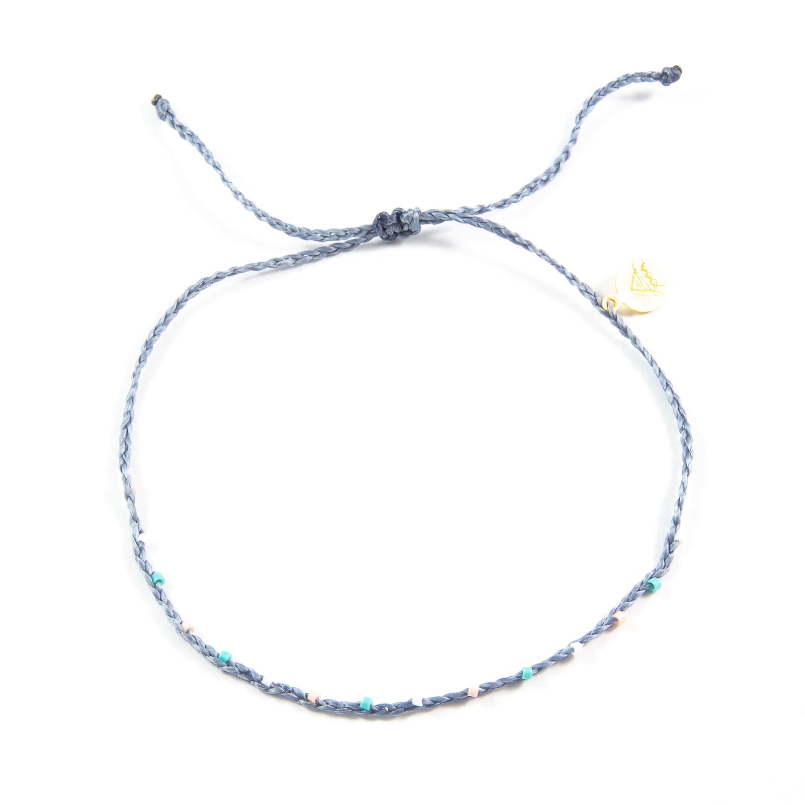 Denim Barely Beaded Anklet