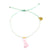 Cucumber with Sunset Pink Tassel Anklet